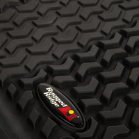 Thumbnail for Rugged Ridge Floor Liner Front/Rear/Cargo Black 18-21 Jeep Wrangler JL 4 Dr (Excl. 4XE Models)