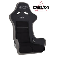 Thumbnail for PRP Delta Composite Seat- Black/Grey (PRP Silver Outline/Delta Silver- Silver Stitching)