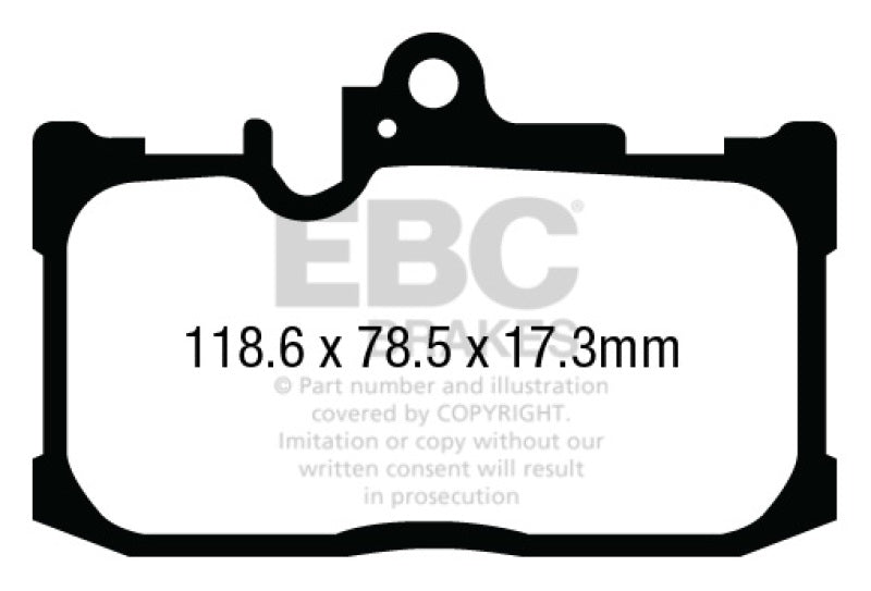 EBC 13+ Lexus GS350 3.5 F-Sport RWD Greenstuff Front Brake Pads