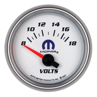 Thumbnail for Autometer Mopar 52.4mm SSE 8-18 Volts Voltmeter Gauge