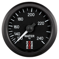 Thumbnail for Autometer Stack 52mm 120-240 Deg F 1/2in Npt (M) Mechanical Water Temp Gauge - Black