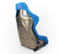 Thumbnail for NRG FRP Bucket Seat ULTRA Edition - Large (Blue Alcantara/Gold Glitter Back)