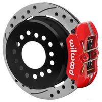 Thumbnail for Wilwood Chevy Monte Carlo Forged 4 Piston DynaPro Red Caliper HP32 VV D&S Rotor - 11.00x0.81