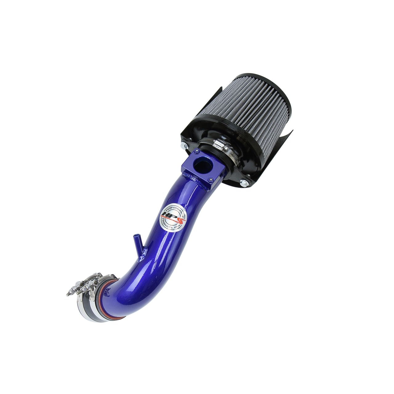 HPS Blue Shortram Air Intake + Heat Shield for 08-14 Mitsubishi Lancer 2.0L 2.4L NonTurbo w/ EGR Tube