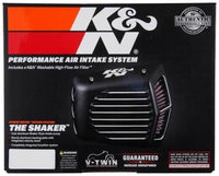 Thumbnail for K&N Street Metal Intake System for 01-16 Harley Davidson Softail/Dyna - Shaker Black