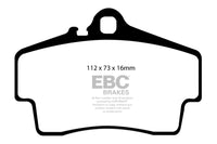 Thumbnail for EBC 98-05 Porsche 911 (996) (Cast Iron Rotor only) 3.4 Carrera 2 Redstuff Rear Brake Pads