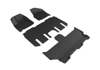 Thumbnail for 3D MAXpider 2017-2020 Chrysler Pacifica/Voyager Kagu 1st/2nd/3rd Row Floormat - Black