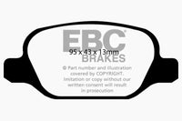 Thumbnail for EBC 10-11 Fiat 500 1.4 (Bosch Calipers) Greenstuff Rear Brake Pads