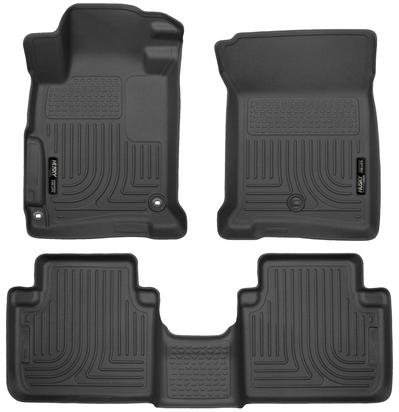 Husky Liners 2013 Honda Accord WeatherBeater Black Front & 2nd Seat Floor Liners (4-Door Sedan Only)