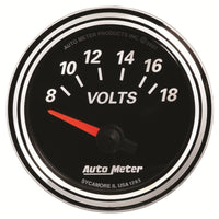 Thumbnail for Autometer Designer Black II 52mm 18V Voltmeter Gauge