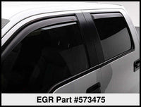 Thumbnail for EGR 15+ Ford F150 Super Cab In-Channel Window Visors - Set of 4 - Matte (573475)