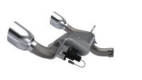 Thumbnail for QTP 07-18 Jeep Wrangler 3.6L/3.8L 304SS Screamer Axle Back Exhaust w/4in Tips