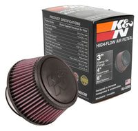 Thumbnail for K&N Universal Round Clamp-On Air Filter 3in Flange ID x 6in Base OD x 4.625in Top OD x 3in Height