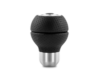 Thumbnail for Momo Race Shift Knob - Black Airleather, Aluminum Insert