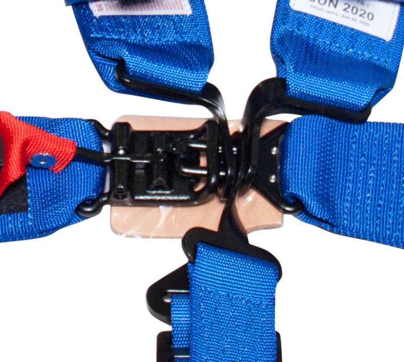 NRG SFI 16.1 5PT 3in. Seat Belt Harness / Latch Link - Blue