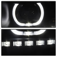 Thumbnail for Xtune Chevy Silverado 1500/2500/3500 07-13 LED Halo Projector Headlights Black PRO-JH-CSIL07-CFB-BK