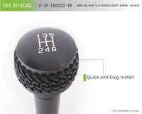 Thumbnail for DV8 Offroad 1997-06 Jeep TJ 5-Speed Shift Knob And Lever Black