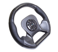 Thumbnail for NRG Carbon Fiber Steering Wheel (320mm) CF Center Plate & Two-Tone Carbon w/Leather Trim Handles