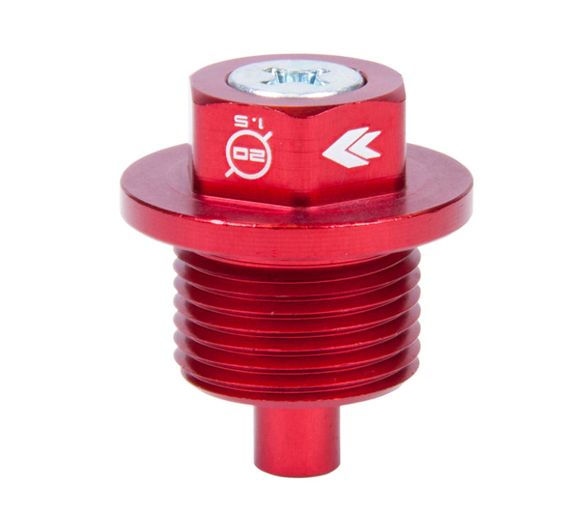 NRG Magnetic Oil Drain Plug M20X1.5 Subaru - Red