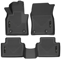 Thumbnail for Husky Liners 19-22 Mazda 3 / 20-22 CX-30 WeatherBeater Front & 2nd Seat Floor Liners - Black