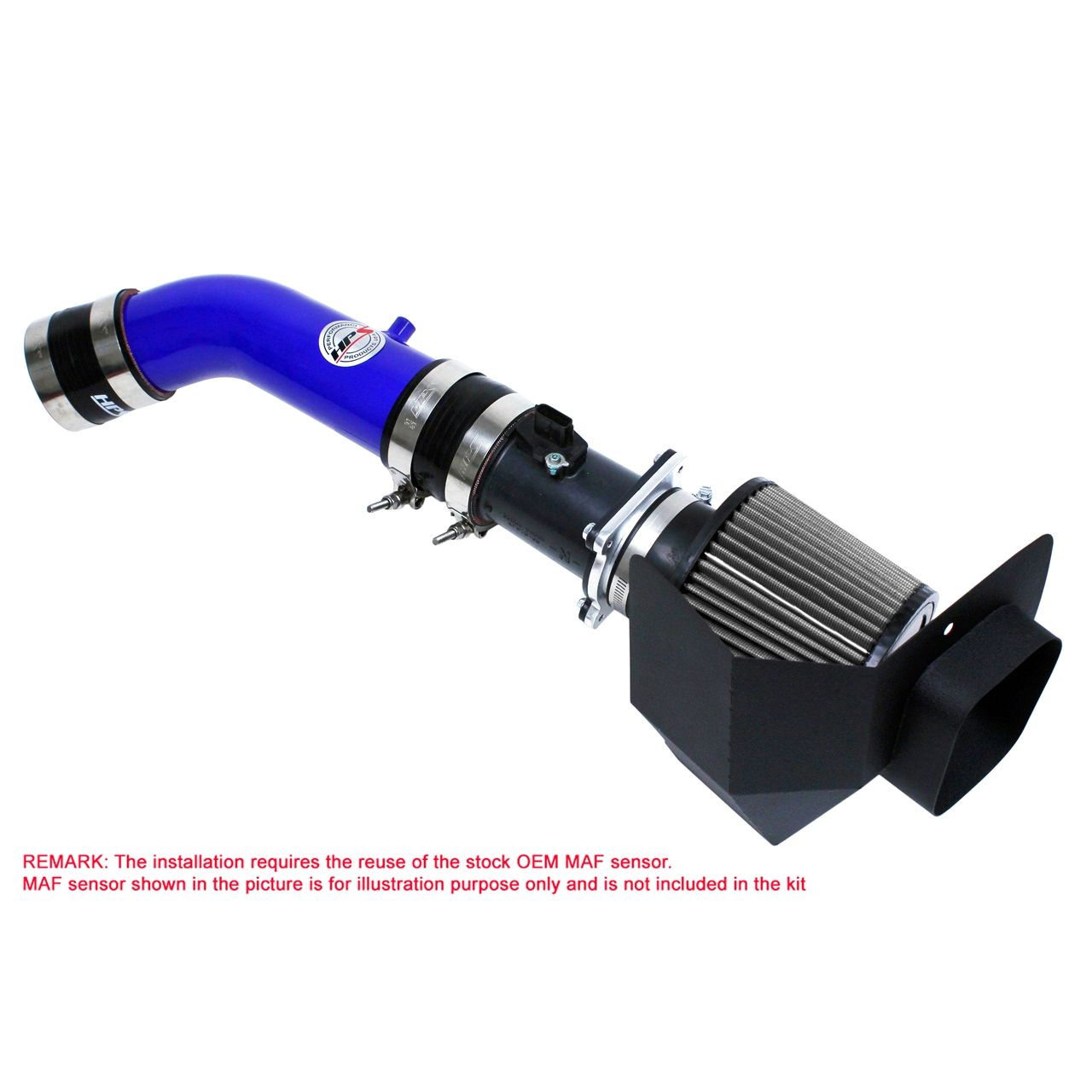 HPS Shortram Air Intake Kit 03-06 Nissan 350Z 3.5L V6, Includes Heat Shield, Blue