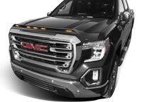 Thumbnail for AVS 19-22 GMC Sierra 1500 Aeroskin Low Profile Hood Shield w/ Lights - Onyx Black