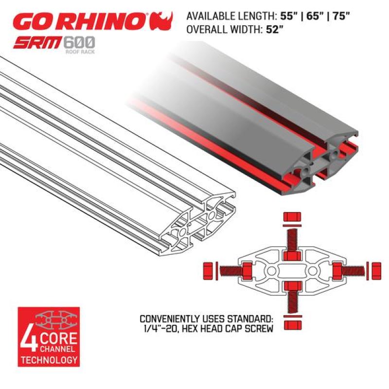 Go Rhino SRM600 Series Tubular Rack - 75in