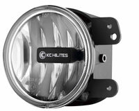 Thumbnail for KC HiLiTES 10-18 Jeep JK 4in. Gravity G4 LED Light 10w SAE/ECE Clear Fog Beam (Single)