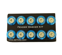 Thumbnail for NRG Fender Washer Kit w/Rivets For Plastic (Blue) - Set of 10