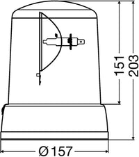 Thumbnail for Hella Rotating Beacon H12V Yellow Mg12 2Rl