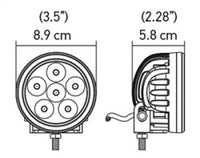 Thumbnail for Hella Value Fit 90mm 6 LED Light - PED Off Road Spot Light