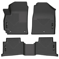 Thumbnail for Husky Liners 20-22 Lincoln Corsair WeatherBeater Front & 2nd Seat Floor Liners - Black