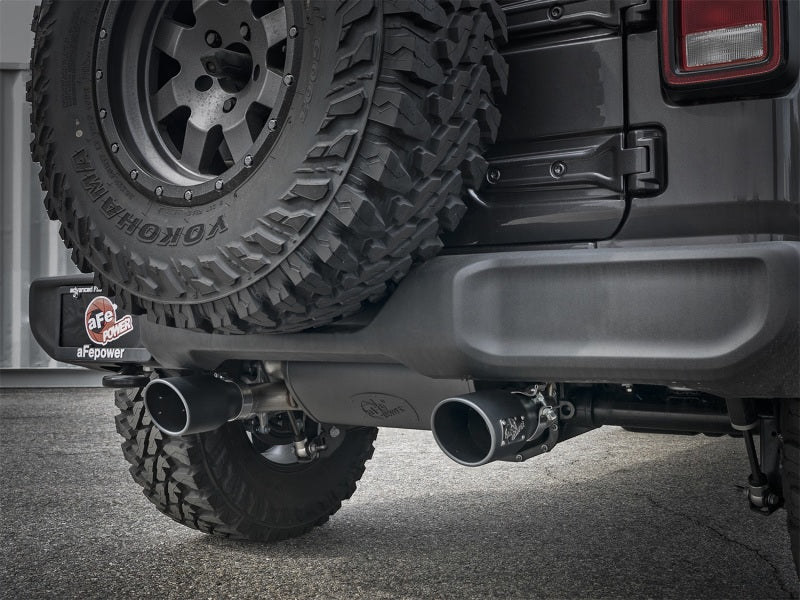 aFe Rebel Series 2.5in 409 SS Axle-Back Exhaust w/ Black Tips 2018+ Jeep Wrangler (JL) V6 3.6L