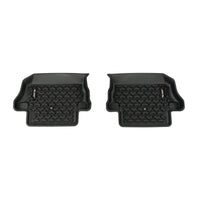 Thumbnail for Rugged Ridge Floor Liner Kit Black F/R/Full Cargo 18-20 Jeep Wrangler JL 2Dr