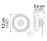 Thumbnail for Hella Horn Kit Bx Blk Disc 92Mm 12V Univ