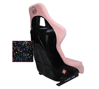 Thumbnail for NRG FRP Bucket Seat PRISMA Edition W/ pearlized Back Pink Alcantara - Large