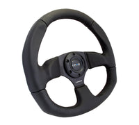 Thumbnail for NRG Reinforced Steering Wheel (320mm Horizontal / 330mm Vertical) Leather w/Black Stitching