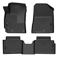 Thumbnail for Husky Liners 19-23 Kia Forte WeatherBeater Front & 2nd Seat Floor Liners - Black