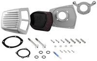 Thumbnail for K&N Street Metal Intake System 01-16 Harley Davidson Shaker Silver H/D Softail/Dyna Fl