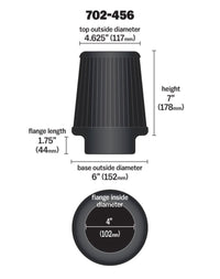 Thumbnail for Airaid Universal Air Filter - Cone 4 x 7 x 4 5/8 x 6