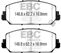 Thumbnail for EBC 16+ Acura ILX 2.4 Greenstuff Front Brake Pads