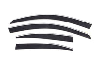 Thumbnail for AVS 06-13 Lexus IS250 Ventvisor Low Profile Deflectors 4pc - Smoke w/Chrome Trim