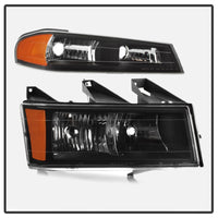 Thumbnail for Xtune Chevy Colorado 04-12 OEM Headlights w/ Bumper Lights Black HD-JH-CCOL04-SET-BK