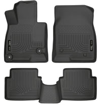 Thumbnail for Husky Liners WeatherBeater 14 Mazda 3 Hatch&Sedan Front & Second Row Black Floor Liners