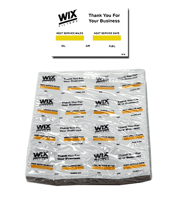 Wix WI1516 Oil Change Decal